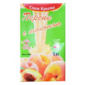 Крымское варенье Сок персиковый с мякотью 1л